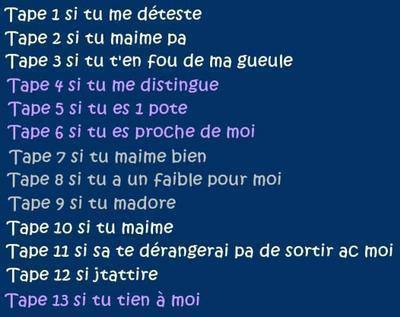 alors je suis pour vous koi?taper franchement svp 
